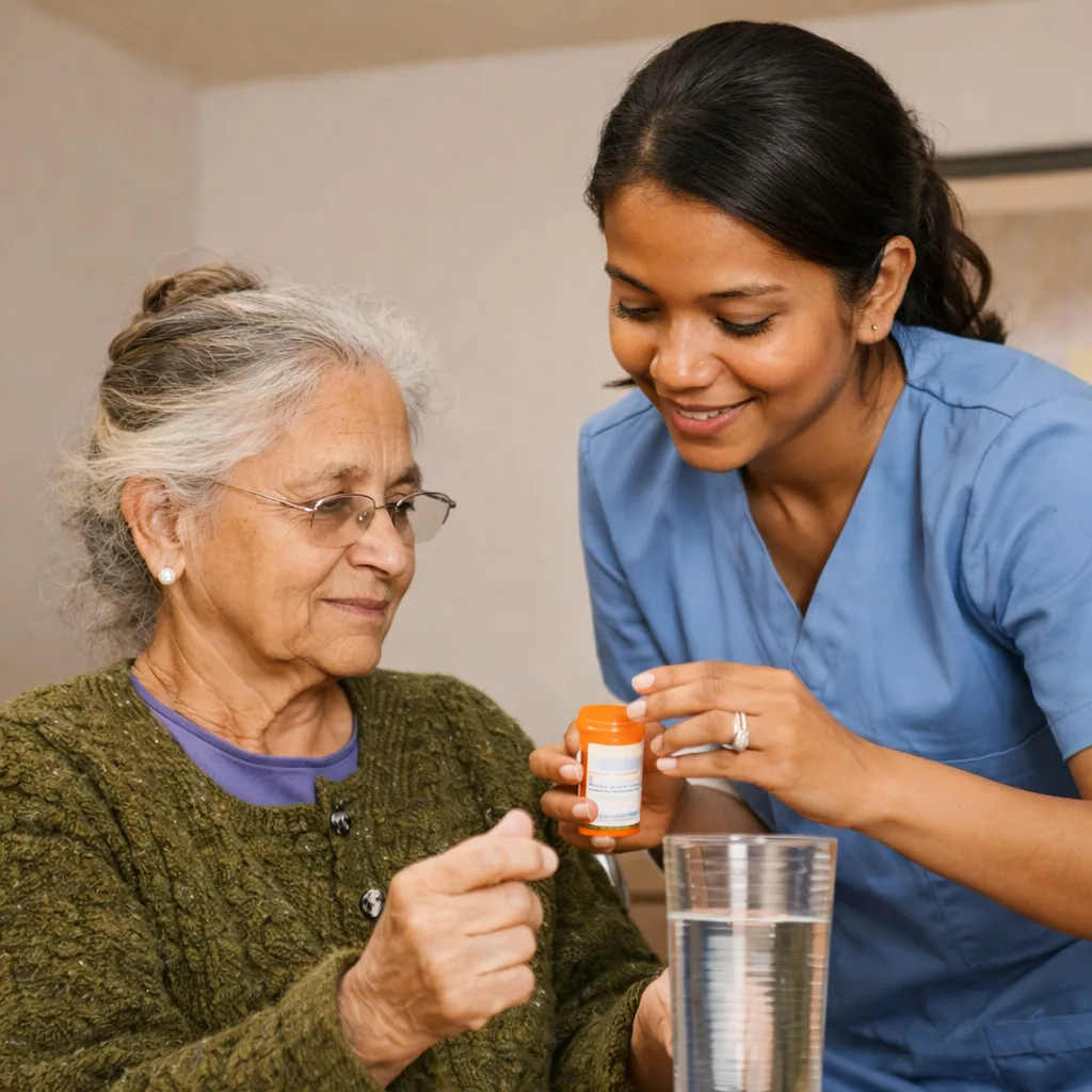Professional home health care team serving patients at home in Tamil Nadu