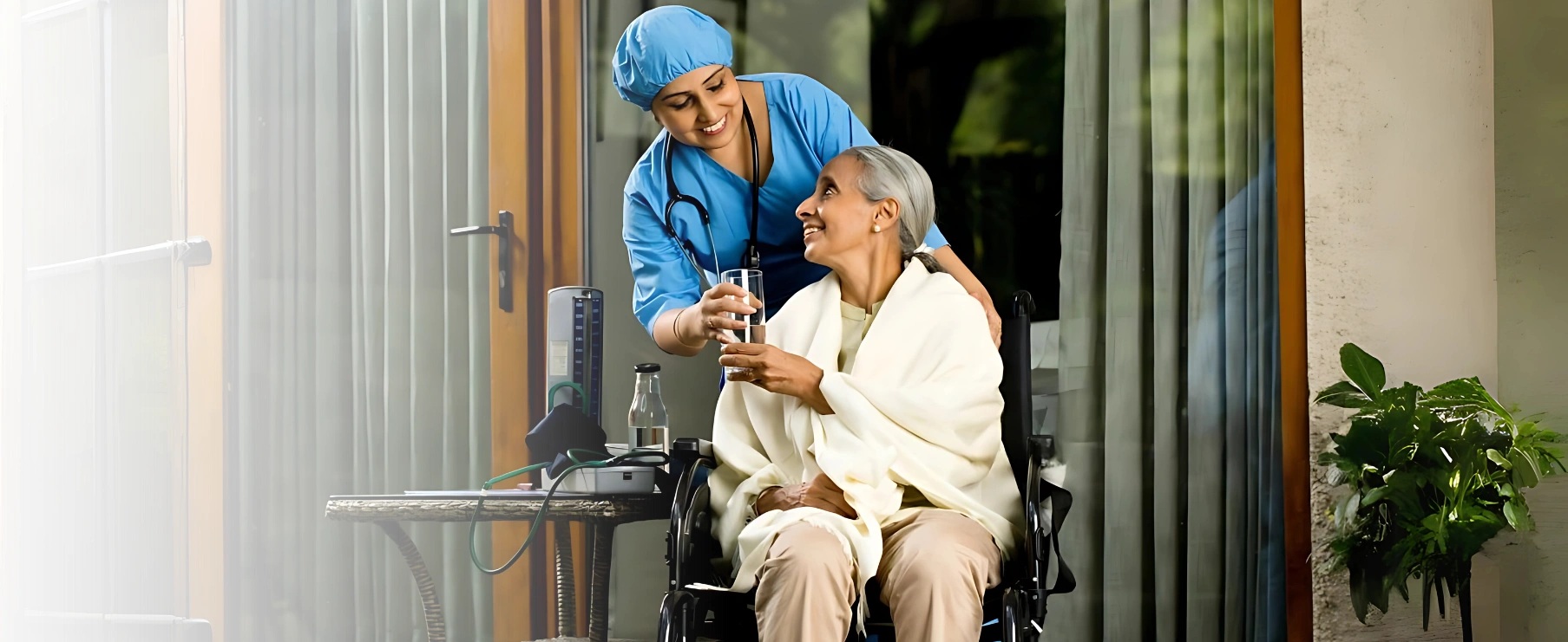 Trained Nurses or Caretakers